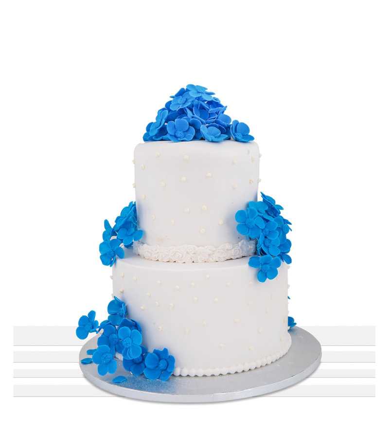 Tort de nunta Flori Albastre | Cofetăriile Delice